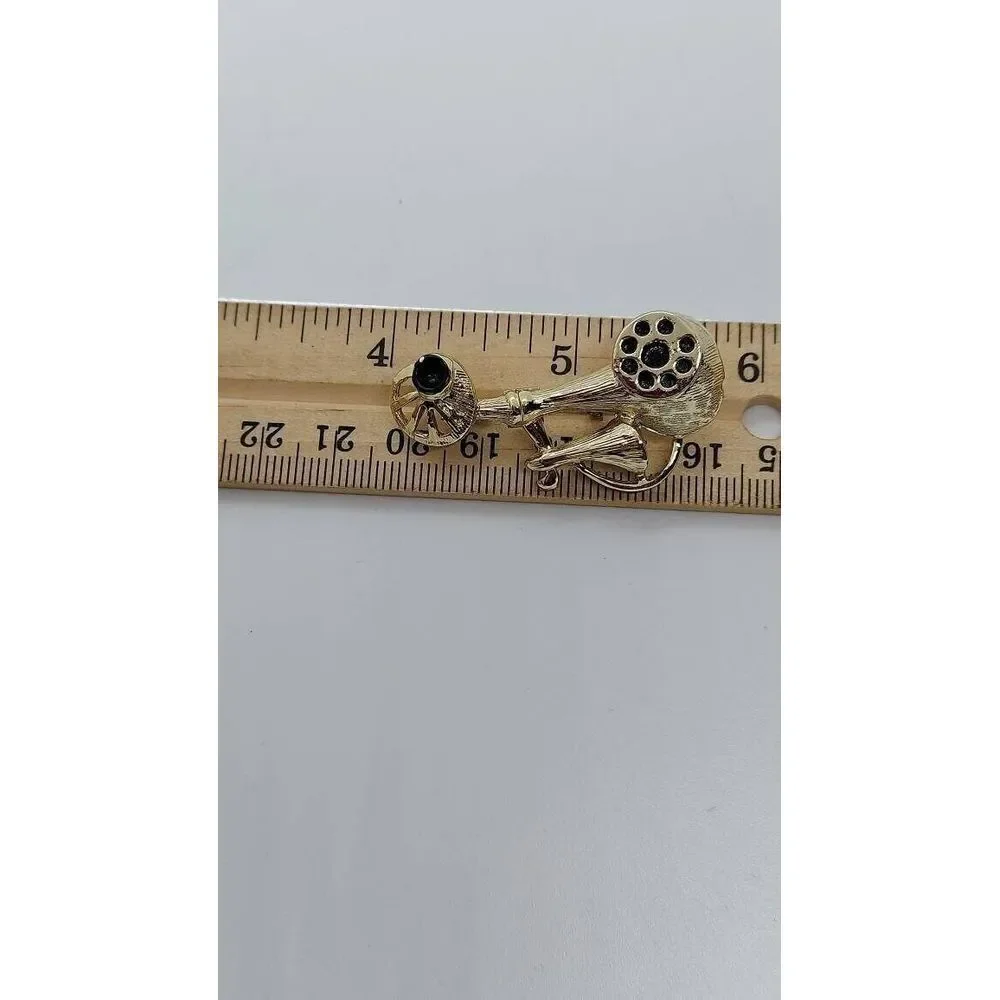 Vintage R.N.K. Rotary‎ phone brooch